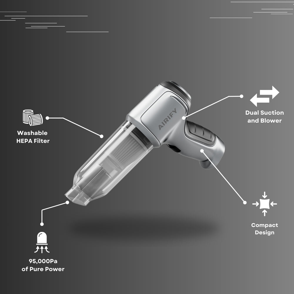 Airify Pro - Souffleur d'air portable/aspirateur de voiture